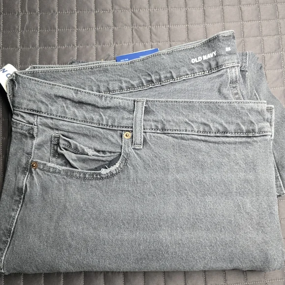 Old Navy Womens Grey Button Fly Jeans Size 22 Nwot - Picture 1 of 9